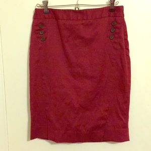 Red pencil skirt